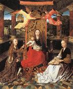 unknow artist Madonna and Child  Enthroned with SS.Catherine and Barbara oil on canvas